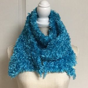 Blue Chenille Scarf